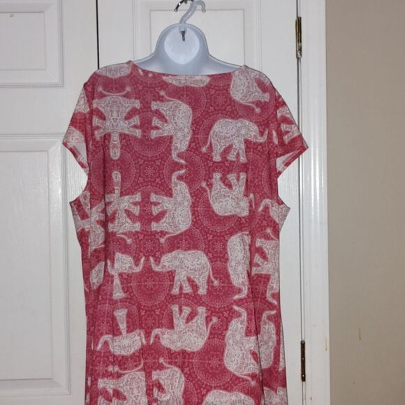 Lily by Firmiana Elephant Batik Print Fit and Flare Dress NWOT - Picture 6 of 7